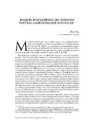 Joaquín Ruiz-Giménez: del Derecho natural a los derechos naturales / Elías Díaz | Biblioteca Virtual Miguel de Cervantes