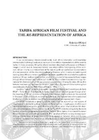 Tarifa African Film Festival and the Re-representation of Africa / Federico Olivieri | Biblioteca Virtual Miguel de Cervantes