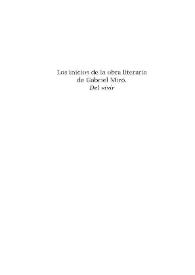 Los inicios de la obra literaria de Gabriel Miró. "Del vivir" [Fragmento] / Miguel Ángel Lozano | Biblioteca Virtual Miguel de Cervantes