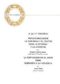 Reflexiones sobre la violencia y el teatro para la infancia y la juventud / por Consuelo Valcarce Burgos | Biblioteca Virtual Miguel de Cervantes