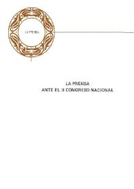 La prensa ante el II Congreso Nacional | Biblioteca Virtual Miguel de Cervantes