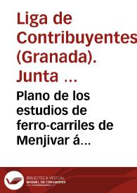 Plano de los estudios de ferro-carriles de Menjivar á Granada, de Linares á Almería, de Puente Genil á Linares y de Murcia á Granada | Biblioteca Virtual Miguel de Cervantes