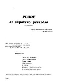 "Ploof, el zapatero perezoso": comedia para niños de 6 a 12 años / por Wim Burkunk | Biblioteca Virtual Miguel de Cervantes