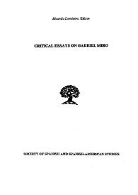 Critical Essays on Gabriel Miró / Ricardo Landeira, Editor | Biblioteca Virtual Miguel de Cervantes