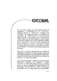 Boletín Iberoamericano de Teatro para la Infancia y la Juventud, núm. 12 (enero-abril 1979). Editorial | Biblioteca Virtual Miguel de Cervantes
