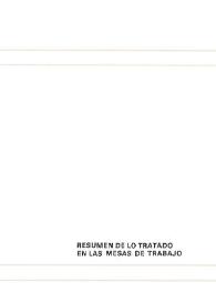 Resumen de lo tratado en las mesas de trabajo | Biblioteca Virtual Miguel de Cervantes