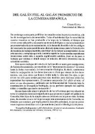 Del galán fiel al galán promiscuo de la comedia española / César Oliva | Biblioteca Virtual Miguel de Cervantes