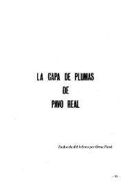 La capa de plumas de pavo real | Biblioteca Virtual Miguel de Cervantes