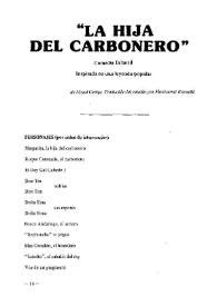 "La hija de Carbonero" : Comedia infantil. Inspirada en una leyenda popular / de Nicasi Camps. Traducida del catalán por Montserrat Romañá | Biblioteca Virtual Miguel de Cervantes