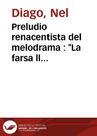 Preludio renacentista del melodrama : "La farsa llamada Floriana" publicada por Timoneda / Nel Diago | Biblioteca Virtual Miguel de Cervantes