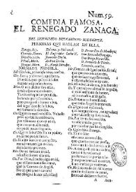 El renegado Zanaga / del licenciado Bernardino Rodriguez | Biblioteca Virtual Miguel de Cervantes