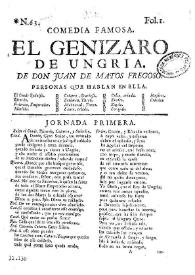 El Genizaro de Ungria / de Don Juan de Matos Fregoso | Biblioteca Virtual Miguel de Cervantes