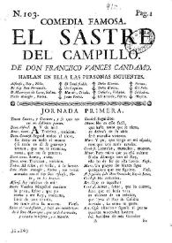 El sastre del Campillo / de Don Francisco Vances Candamo | Biblioteca Virtual Miguel de Cervantes