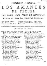 Los amantes de Teruel / [Juan Pérez de Montalbán] | Biblioteca Virtual Miguel de Cervantes