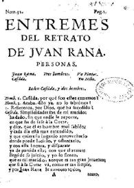 Entremes del retrato de Juan Rana | Biblioteca Virtual Miguel de Cervantes
