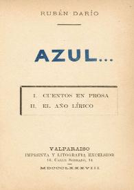 Azul... | Biblioteca Virtual Miguel de Cervantes