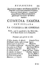 La comedia de comedias | Biblioteca Virtual Miguel de Cervantes