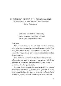 Portada:El ogro del silencio en "Malas palabras" : Un análisis de la obra de Perla Szuchmacher / Carla Rodríguez