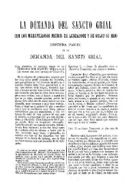 Demanda del Sancto Grial (1535) / [edición de Adolfo Bonilla San Martín] | Biblioteca Virtual Miguel de Cervantes