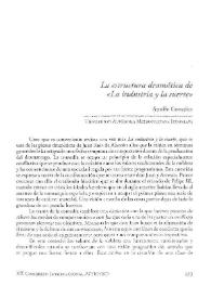 La estructura dramática de "La industria y la suerte" / Serafín González | Biblioteca Virtual Miguel de Cervantes