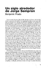Un siglo alrededor de Jorge Semprún / Benjamín Prado | Biblioteca Virtual Miguel de Cervantes