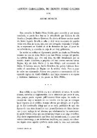 "Antón Caballero", de Benito Pérez Galdós / por André Nougué | Biblioteca Virtual Miguel de Cervantes