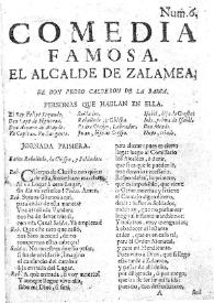 El alcalde de Zalamea / de Don Pedro Calderon de la Barca | Biblioteca Virtual Miguel de Cervantes