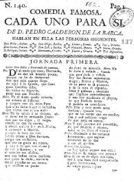 Cada uno para si / Pedro Calderón de la Barca | Biblioteca Virtual Miguel de Cervantes