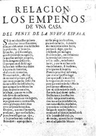 Los empeños de una casa / del Fenix de la Nueva España | Biblioteca Virtual Miguel de Cervantes