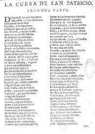 La cueba [sic] de San Patricio. Segunda parte | Biblioteca Virtual Miguel de Cervantes
