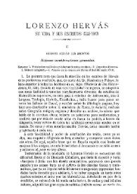 Lorenzo Hervás : sus escritos. Algunas consideraciones generales. Escritos enciclopédicos | Biblioteca Virtual Miguel de Cervantes