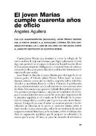 El joven Marías cumple cuarenta años de oficio / Ángeles Aguilera | Biblioteca Virtual Miguel de Cervantes