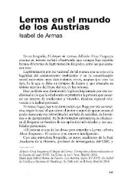 Lerma en el mundo de los Austrias [Reseña] / Isabel de Armas | Biblioteca Virtual Miguel de Cervantes