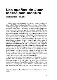 Los sueños de Juan Marsé son mentira / Benjamín Prado | Biblioteca Virtual Miguel de Cervantes