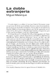 La doble extranjería [Reseña] / Miguel Manrique | Biblioteca Virtual Miguel de Cervantes
