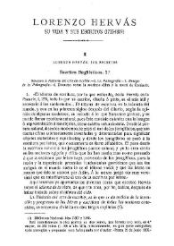 Lorenzo Hervás : sus escritos. Escritos lingüísticos. 2 | Biblioteca Virtual Miguel de Cervantes