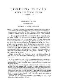 Lorenzo Hervás : su vida. Tercer período. De vuelta en España (1798-1801) | Biblioteca Virtual Miguel de Cervantes