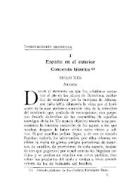 España en el exterior. Compendio histórico [siglos XIII-XIX] / Cesáreo Fernández Duro | Biblioteca Virtual Miguel de Cervantes