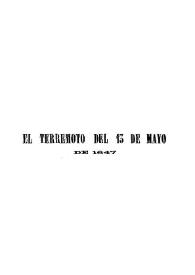 El terremoto del 13 de mayo de 1647 | Biblioteca Virtual Miguel de Cervantes