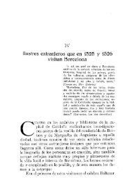 Ilustres extranjeros que en 1525 y 1526 visitan Barcelona / Amada López de Meneses | Biblioteca Virtual Miguel de Cervantes