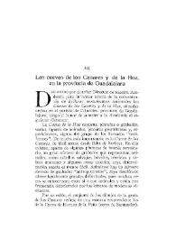 Las cuevas de los Casares y de la Hoz, en la provincia de Guadalajara / Hugo Obermaier | Biblioteca Virtual Miguel de Cervantes