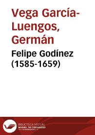 Felipe Godínez (1585-1659) / Germán Vega García-Luengos | Biblioteca Virtual Miguel de Cervantes
