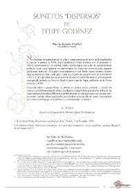 Sonetos "dispersos" de Felipe Godínez / Maria Grazia Profeti | Biblioteca Virtual Miguel de Cervantes