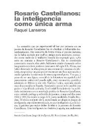 Rosario Castellanos : la inteligencia como única arma / Raquel Lanseros | Biblioteca Virtual Miguel de Cervantes