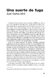 Una suerte de fuga / Juan Carlos Abril | Biblioteca Virtual Miguel de Cervantes