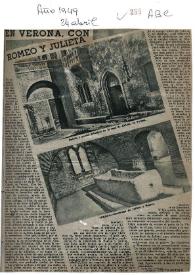 En Verona, con Romeo y Julieta / Joaquín Calvo-Sotelo | Biblioteca Virtual Miguel de Cervantes