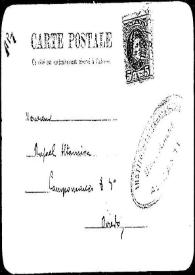 Tarjeta postal a Rafael Altamira. [28 de febrero de 1902] | Biblioteca Virtual Miguel de Cervantes