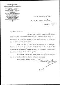 Carta de Castillo y Parra a Rafael Altamira. México, 27 de enero de 1910 | Biblioteca Virtual Miguel de Cervantes