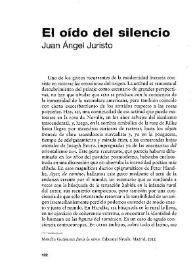 El oído del silencio / Juan Ángel Juristo | Biblioteca Virtual Miguel de Cervantes