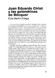 Juan Eduardo Cirlot y las golondrinas de Bécquer / Elisa Martín Ortega | Biblioteca Virtual Miguel de Cervantes